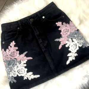 Topshop Moto Denim Skirt